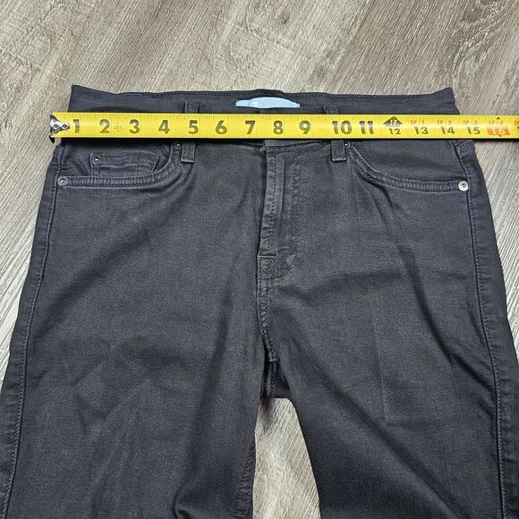 7 For All Mankind Bair The Ankle Skinny Jeans Womens Size 28 Black Stretch - Picture 10 of 12